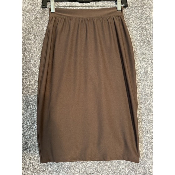 Spanx Pencil Skirt Womens XS Brown Pull on Bod-A-Bing Shapewear Slimming Stretch - Picture 1 of 9